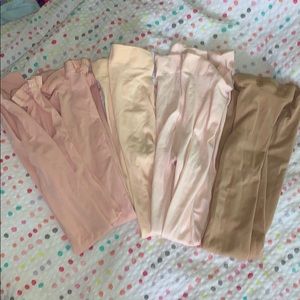 Lot of 5 dance tights